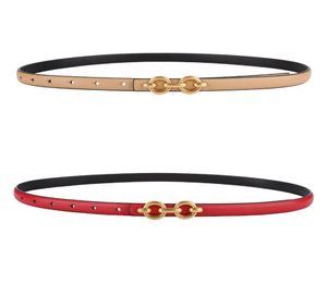 Fine leather belt full grain cow leather First layer of cowhide Female students leisure fashion alloy bucklebo9927022