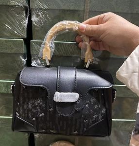 Borsa da donna di lusso con stampa di lettere in bambù con manico a tracolla, borsa a tracolla