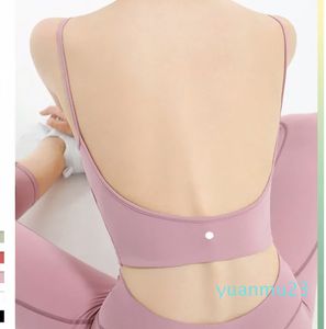 LL Yoga Women's Sports Bra Sexy Beautiful Back Running Fitness elasticity Breathable with Chest Pad Yoga Sli