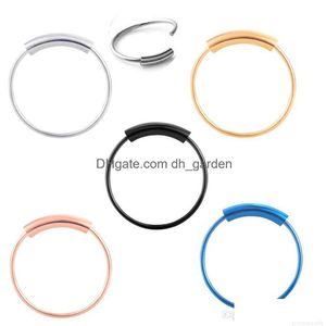 Nose Rings Studs Septum Ring 316L Steel Seamless Continuous Hoop Lip Ear Piercing 6 Colors 22 Gauge 0.6Mm 6/810Mm 100Pcs M Dhgarden Dhatl