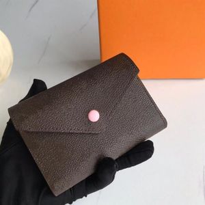 نساء كلاسيكية محفظة جلدية متعددة الألوان محفظة قصيرة محافظ متعددة الألوان صاحب بطاقة سيدة حامل بطاقة Mini Zipper Pocket 257v