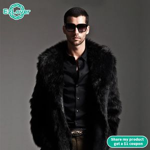 Men's Jackets European And American Fur Coat Thickened Warm Long Wool Imitation Mink 231205