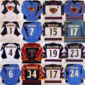 Maglia Atlanta Thrashers 17 ILYA KOVALCHUK Marian Hossa DANY HEATLEY Zach Bogosian Johan Hedberg Kari Lehtonen