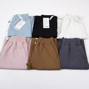 Lu lu softstreme pantolon bölünmüş etek uzun bayanlar yüksek bel yumuşak kumaş düz jogger pantolon bacakları gösterir yoga fiess ll