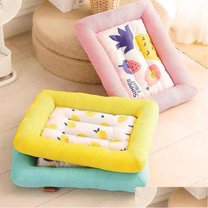 Cuccia Penne Fast Dog Mat Raffreddamento Summer Pad Pet Bed Ice Slee Nest per Cani Gatti Kennel Vip 231123 Drop Delivery Home Garden Suppli Dhz2w