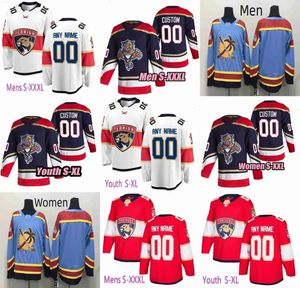 Benutzerdefinierte Männer Frauen Jugend Florida''Panthers''Hockey-Trikots 19 Matthew Tkachuk 23 Carter Verhaeghe 16 Aleksander Barkov 62 Brandon Montour 13 S