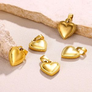 Collane con ciondolo 5 pezzi cuore per donna colore oro acciaio inossidabile produzione artigianale collana d'amore fai da te gioielli di moda