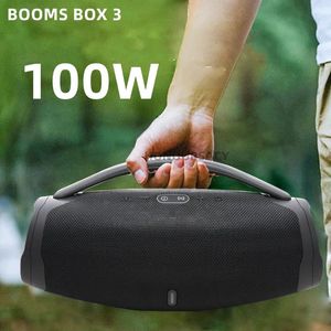 Mobiltelefonhögtalare Caixa de SOM 100W högeffekt Bluetooth-högtalare Portabel utomhusbashögtalare 3D Stereo Surround Stereo Music Center Boombox 231206