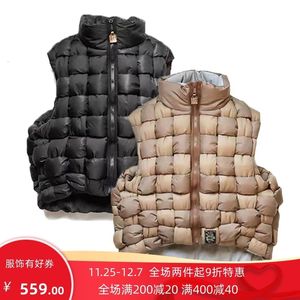 Men's Down Parkas 21aw Kapital Hirata and Hiro two-color pure cotton warm double-sided wear high neck woven vest