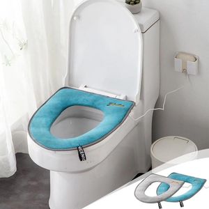 Toalettstol täcker uppvärmda USB intelligenta badskummattor för badrums trasor baby pojke mattan långt