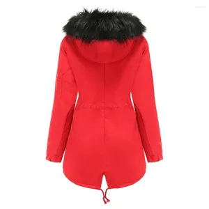 Casacos de trincheira femininos moda confortável inverno diário casaco casaco com capuz jaqueta não estiramento quente feminino acolchoado parka