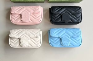 2023 Top Designer Bag Marmont Chain Macaron Series Mini Handbag Crossbody Bag, axelväska handväska midjeväska handväska med ruta 5A 699757
