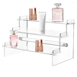 Aufbewahrungsboxen Acryl Display Riser Rack Vielseitige Figur Spielzeug Home Desktop 3-lagige Parfüme Stand Organizer