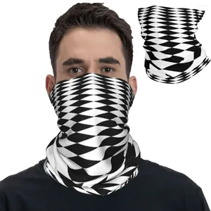 Szaliki Diamond Rhombus Checkered Tekstura 3D Drukuj twarz Szalik szyja gaiter geometryczny bandana turystyka dla mężczyzn dla mężczyzn