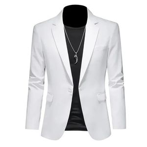 Mens Suits Blazers Fashion Business Casual Blazer White Red Green Black Solid Color Slim Fit Jacket Wedding Groom Party Suit Coat M6XL 231206