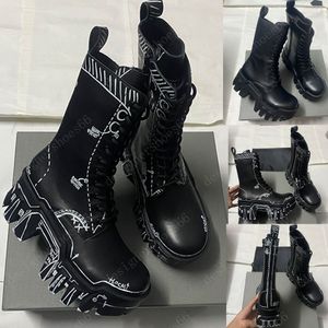 Женский бульдозер шнурок ботинок в черных женских дизайнерских сапогах Мотоциклевые ботинки Martin Boots Punk Style Cowhide Кожа