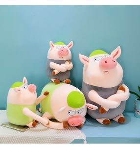 لعبة Plushies ضخمة الخنزير الاشياء حيوان أصبع حيوان أفخم Toy Pig Pillow Gails Histrich Gift Piggy Soft Toy Plush Doll Kids Toys Stitch Cartoon Stuff Toy Kawaii Stuff