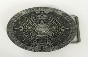 1 Pcs Round Aztec Calendar Buckle Hebillas Cinturon Men039s Western Cowboy Metal Belt Buckle Fit 4cm Wide Belts3032984