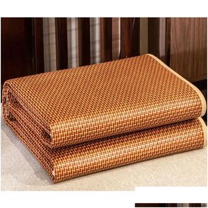 Mattress Pad Yaapeet Summer Bamboo Rattan Adt Crib Cool Slee Mat Kit 180Cm Single Double Bed Folding Sheet Protection Drop Delivery Dh89E