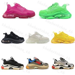 Designer Sneakers Triple S Men Platforma Platforma Przestępcy Clear Black White Red Red Blue Królewskie Zielone Zielone Zielone Buty tenisowe