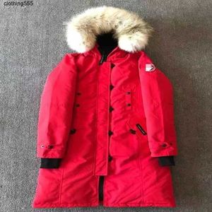 Homens para baixo parkas jaqueta feminina e comprimento médio inverno novo estilo canadense superou roupas de trabalho dos amantes grosso canadgoose cj8b