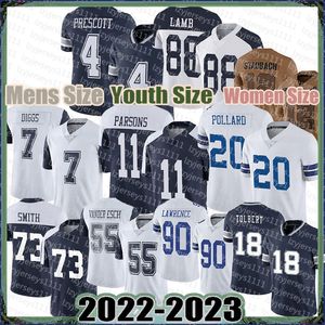 Micah Parsons Trevon Diggs Bryan Anger Maglie da calcio Dallases Cowboyes 4 Dak Prescott CeeDee Lamb Trey Lance Tony Pollard Tyler Smith Brandin Cooks Leighton S01