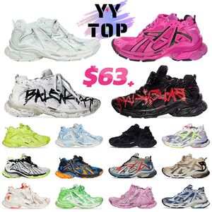 2024 Runners 7.0 di alta qualità Scarpe eleganti da uomo Graffiti Nero Fluo Verde Pelle Grigio Libero Viola chiaro Giallo Bianco Marchio di lusso Donna Uomo Sneakers Scarpe da ginnastica