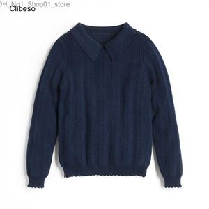 Strickjacke 2023 Clibeso Strickoberteil Kleidung für Kinder Winter Unisex Jungen Mädchen Polo Strickpullover Kinder Strickpullover Kleinkind Strickwaren Q231206