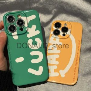 Handy-Hüllen, einfache englische Happy-Hülle für Samsung S23 S22 S21 A73 A71 A53 A52 A23 A12 A04 Plus Ultra 5G, Acryl-Hart-Handyhüllen J231206