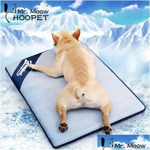 Dog Houses Kennels Accessories Hoopet Summer Cooling Mats Breathable Pet Cat Slee Mat Self Mattress Portable Pad Ice Cushion 20113 Dhbuw
