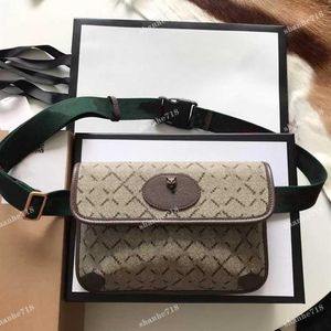 Neo Vintage Canvas Bel Cans Tiger Head Erkek Kadın Eşleme Çanta Moda Omuz Crossbody Çantalar Tasarımcı Lüks Çantalar Telefon C263A