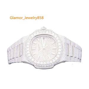 Antique Automatic Iced Out VVS Clarity Moissanite Diamond Studded Unisex Wrist Watch for Men and Womenの工場直接価格