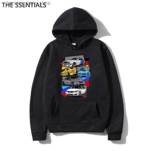 Herrhuvtröjor Sweatshirts Classic E30 E46 E92 F80 M3 E36 HOUDIES MODE MEN GRAFIC INITIAL D HOUDIE unisex Hip Hop Pullover Sweatshirt Car Graphic Hoody Q231206