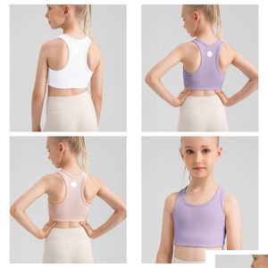 Ll citroner yoga outfit barn bh flickor dans topp sport beskuren körning gym sport drop leverans utomhus fiess leveranser dhc8p s