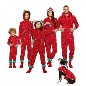 Jacken Weihnachten Passende Familienoutfits Vater Sohn Mutter Tochter Strampler Babykleidung Look Papa Mutter Kinder Overall Pyjamas 231206