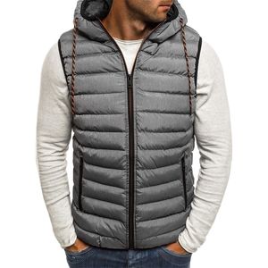 Mäns västar Autumn Winter Vest Puffer Jackets Fashion Sleeveless Slim Fit Men Cotton Down Jacket Casual Waistcoat 231205