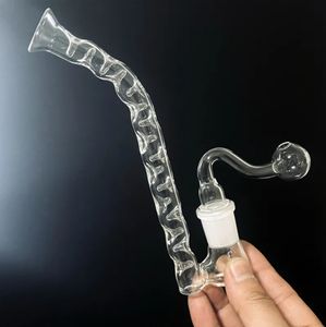 Glass perc glass percolator bubbler water pipe handle smoking pipes mini water bong with 18mm oil burner pip