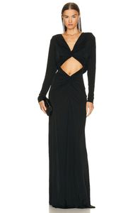 2024 Kvinnors modeklänningsbanor Kvinnors eleganta långa klänning med en sofistikerad och smal passande årlig festkvällsklänning