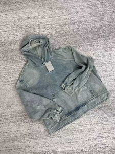 Мужские куртки Дизайнерская 2023 стираная джинсовая куртка с капюшоном и свободной толстовкой модного лейбла T2IN