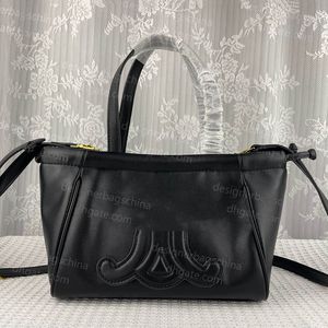 Tygväska Cabas Shopping Handväskor Drawstring Totes Underarm Shoulder Bags Hobo Underarm Designer Handväska Pure äkta läder Kvinnor Plain Lady Fashion Letters