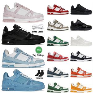 Top Quality Designer Flat Casual Sapatos Denim Canvas Couro Branco Verde Vermelho Azul Carta Moda Plataforma Mens Mulheres Low Tops Mocassins Treinadores Esportivos Sapatilhas