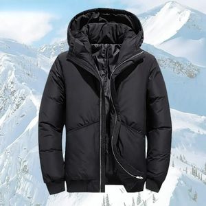 Giubbotti da uomo 2023 Giacca invernale da uomo Piumino d'anatra bianco Parka Cappotto di piume d'oca casual Cappuccio spesso caldo impermeabile 231206