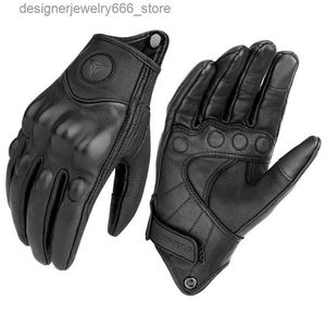 Fünf Finger Handschuhe 2023 Neue Motorrad Handschuhe männer frauen moto leder Carbon radfahren winter handschuhe moto rcycle motocross ATV motor Q231206