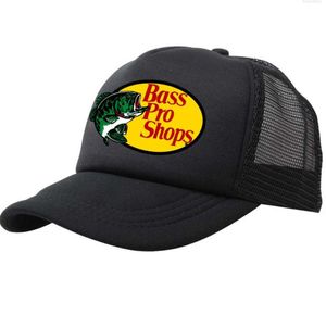 New2023 Ball Caps Stay Cool Bass Pro Shops Print Sommer Baseball Cap für Outdoor Sport Reisen Unisex Papa Hut Junge Mädchen Sonnenblende Snapback