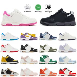 Offswhite Out Of Office Sneakers Casual Designer Shoes Off Leather Black White Panda Pink Light Grey Ooo för Walking Women Mens Low Tops Platform Dhgate Sneakers