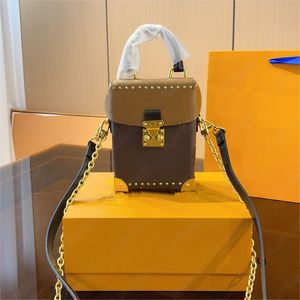 Designer Camera Box handbag for women fashion rivet leather crossbody Petite strap shoulder bags tote 82465