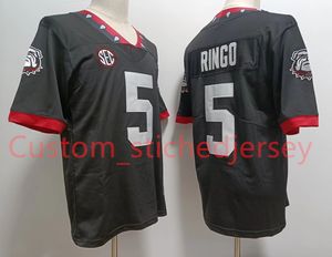 2023 Maglie personalizzate di Playoff Uga College Playoff 19 Brock Bowers Maglie 22 Javon Bullard Jersey 15 Carson Beck 84 Ladd McConkey 5 Ringo 13 Stetson Bennett IV Bowers