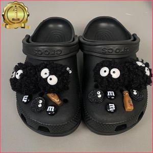 Serin kürk top cazibe tasarımcısı diy bisküvi shovelace toka spor ayakkabı croc jibs için clogs çocuk erkek kadın kızlar 286e