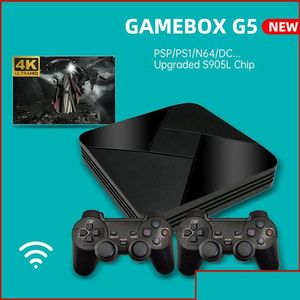 Nostálgico Host Game Box G5 S905L Wifi 4K Hd Super Console X Mais Emator Games Retro Tv Video Player para Ps1/N64/Dc Drop Delivery Acce Dhkic