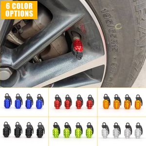 Guarnições de alumínio das tampas dos pneus da haste da válvula da roda da granada para tampas contra poeira do carro/bicicleta/caminhão
